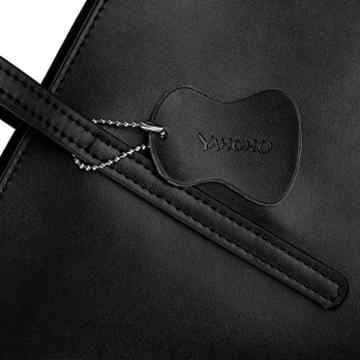 Yaluxe Damen einfach echtes Leder Henkeltasche elegant Handtasche Schultertasche -