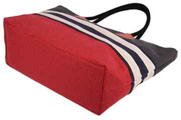 Yaluxe Damen gross Canvas und Leder Shopper Schultertasche -