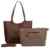 Yaluxe Damen gross Capacity Crazy Horse Leder Shopper Schultertasche -