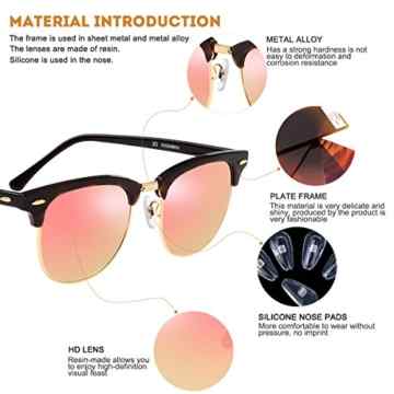 YUFENRA Wayfarer Sonnenbrille Vintage Style für Männer und Damen Revo Linsen -